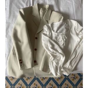 NWOT Maybe Baby Korean Brand Cream Blazer